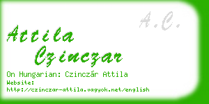 attila czinczar business card